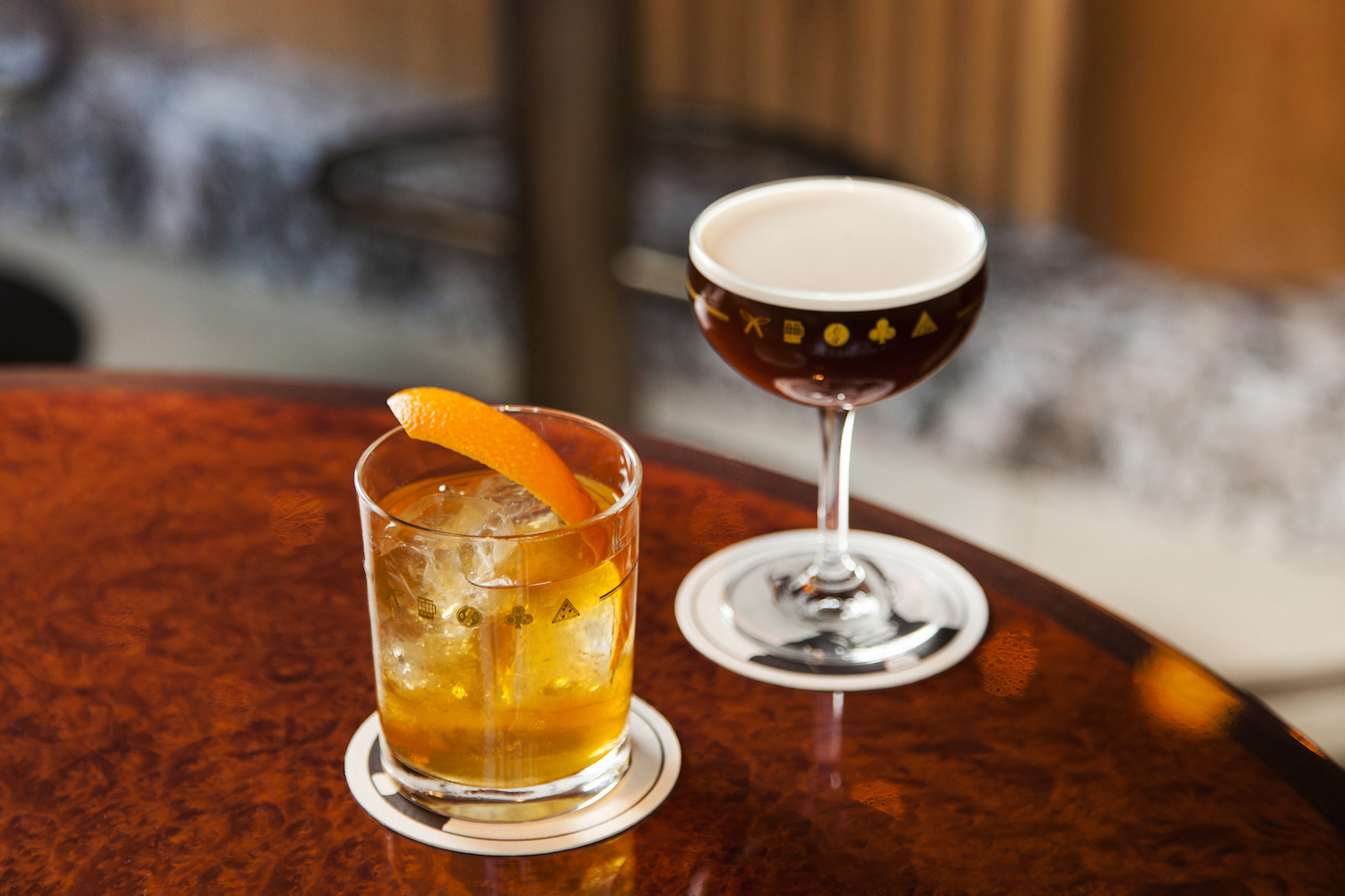 old fashioned and espresso martini